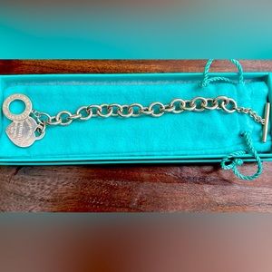 Please Return to Tiffany & Co. Heart tag Toggle Bracelet 7"